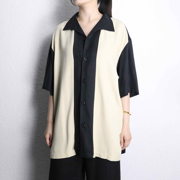 "Nat Nast"bicolor H/S over silk shirt
