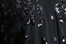 black sequin design sheer shirt