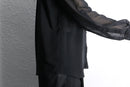 black sequin design sheer shirt