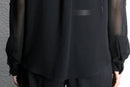 black sequin design sheer shirt