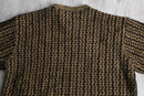 brown base zigzag pile knit