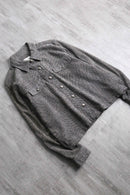 gray short tracker jacket