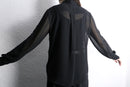 black sequin design sheer shirt