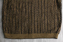 brown base zigzag pile knit