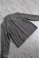 gray short tracker jacket