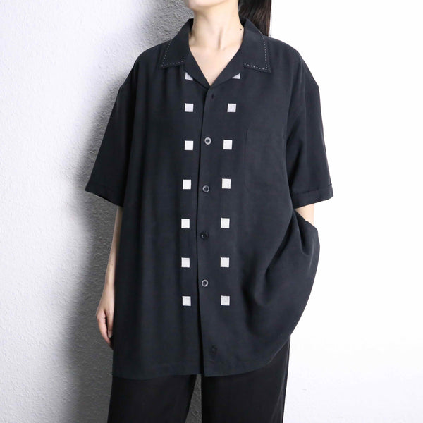 "Nat Nast"front embroidery H/S over silk shirt