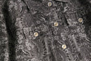 gray jacquard flower paisley tracker design jacket
