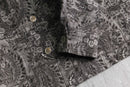 gray jacquard flower paisley tracker design jacket