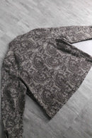 gray jacquard flower paisley tracker design jacket