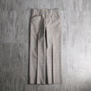 1970s glen check × overpane flannel trousers