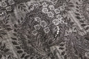 gray jacquard flower paisley tracker design jacket