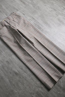 1970s glen check × overpane flannel trousers