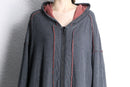 ”Harley Davidson” gray × red inside out over sized hoodie