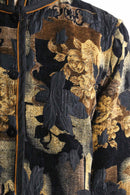 botanical pattern jacquard jacket