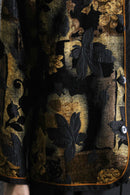 botanical pattern jacquard jacket