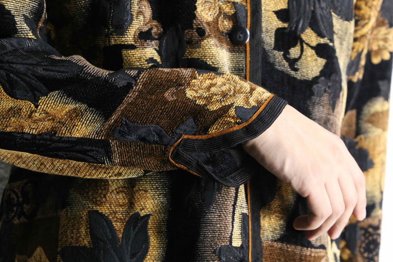 botanical pattern jacquard jacket