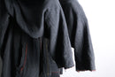 ”Harley Davidson” gray × red inside out over sized hoodie