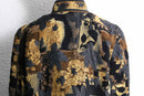 botanical pattern jacquard jacket