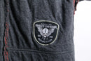 ”Harley Davidson” gray × red inside out over sized hoodie