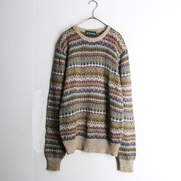 warm color border design sweater