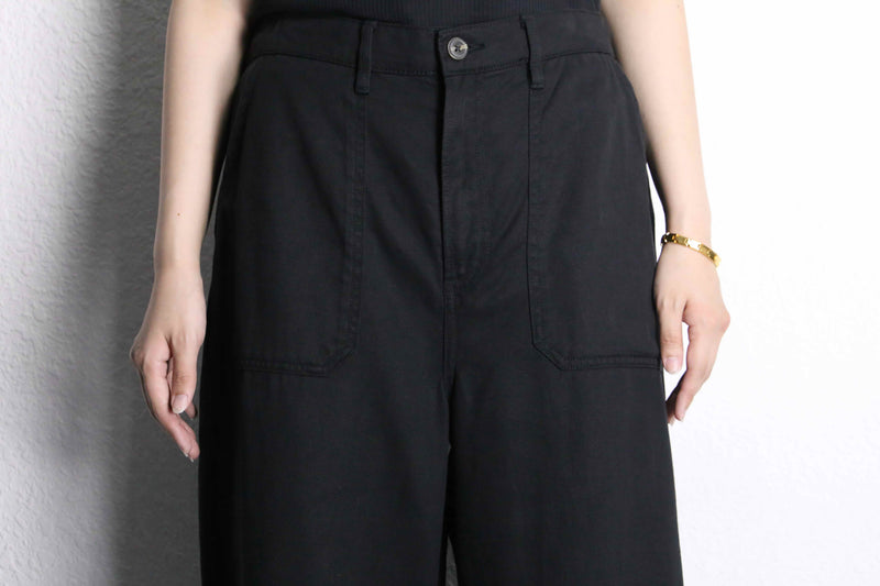 black color wide flare pants