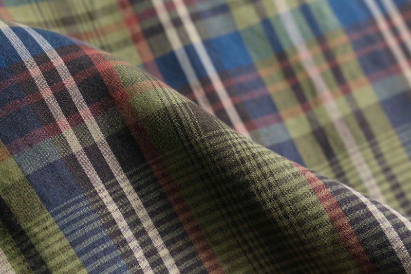 “Polo by RL” madras check linen silk shirt