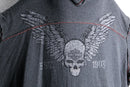 ”Harley Davidson” gray × red inside out over sized hoodie