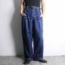 “FUBU” deep indigo painter wide denim pants