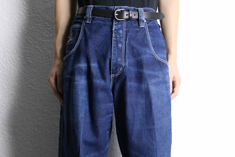 “FUBU” deep indigo painter wide denim pants