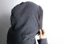 ”Harley Davidson” gray × red inside out over sized hoodie