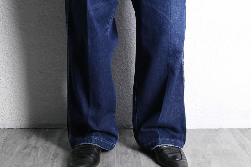 “FUBU” deep indigo painter wide denim pants