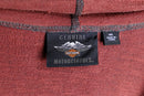 ”Harley Davidson” gray × red inside out over sized hoodie