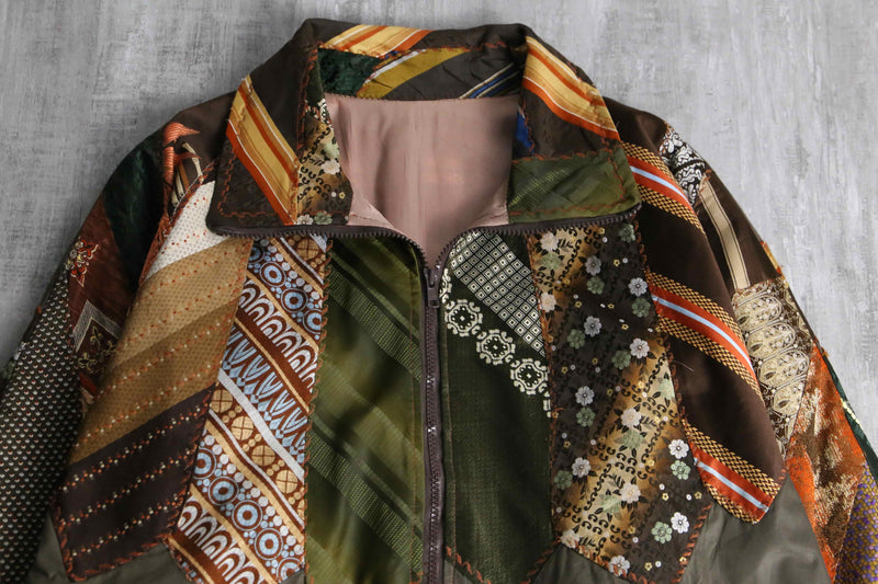 mulch pattern patchwork design jacket