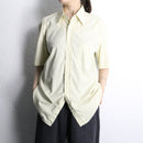 00s "BOSS" pale yellow check s/s BD shirt