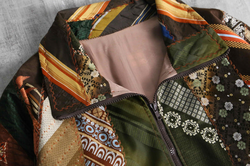 mulch pattern patchwork design jacket