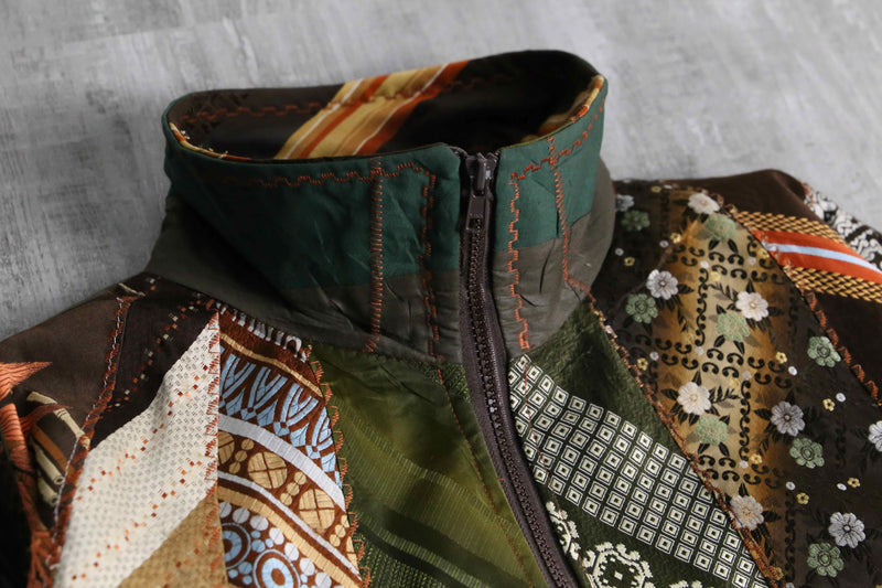 mulch pattern patchwork design jacket