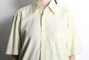 00s "BOSS" pale yellow check s/s BD shirt