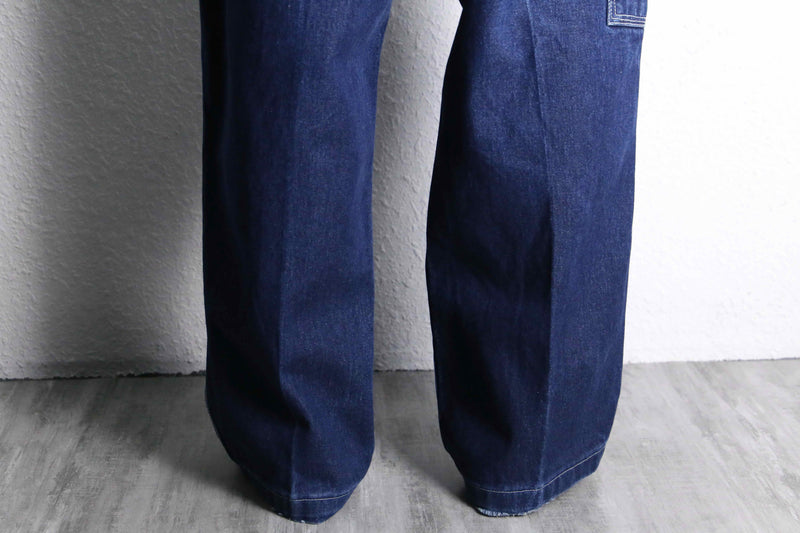 “FUBU” deep indigo painter wide denim pants