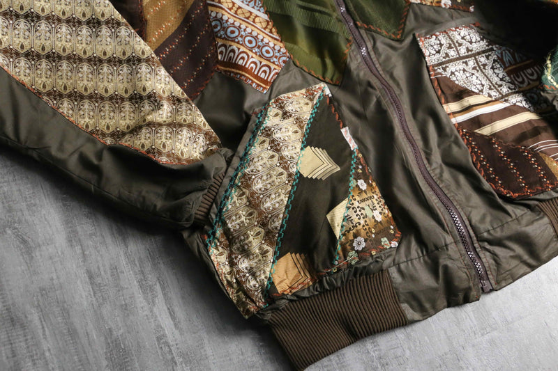 mulch pattern patchwork design jacket