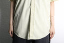 00s "BOSS" pale yellow check s/s BD shirt