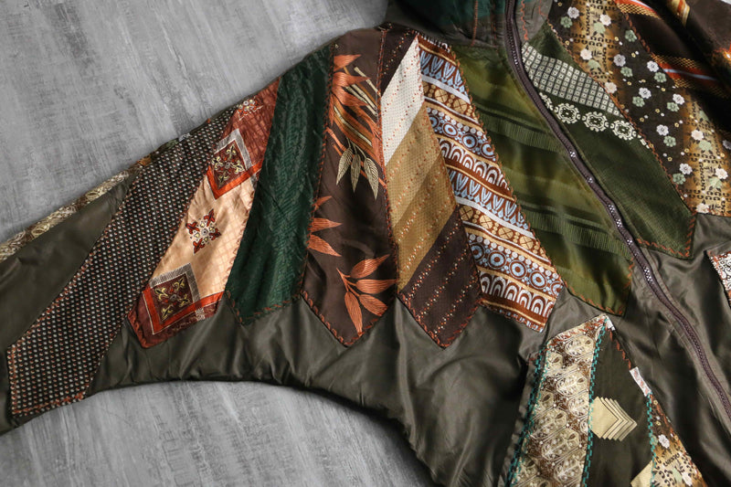 mulch pattern patchwork design jacket