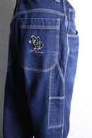“FUBU” deep indigo painter wide denim pants