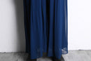 navy color tuck sheer wide pants