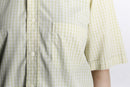 00s "BOSS" pale yellow check s/s BD shirt