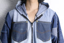 "Re:make" patchwork denim zip jacket