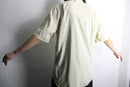 00s "BOSS" pale yellow check s/s BD shirt