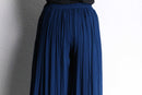 navy color tuck sheer wide pants