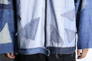 "Re:make" patchwork denim zip jacket