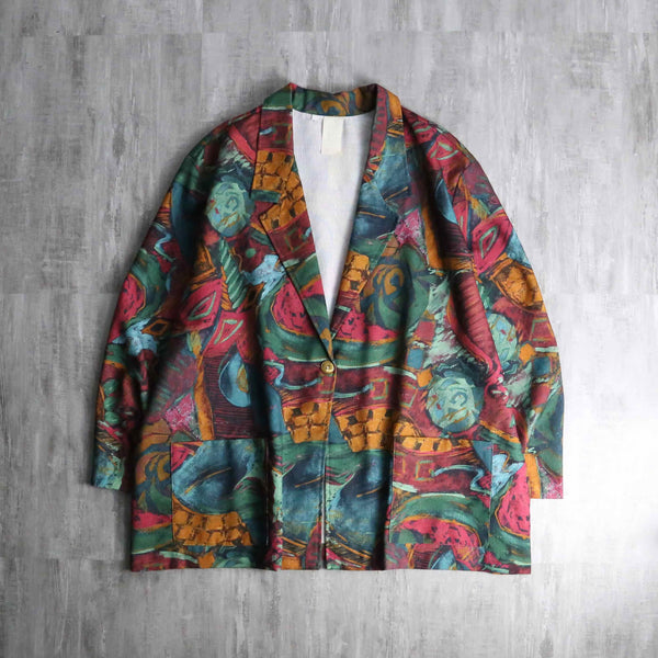 total art painting pattern easy tailored jacket