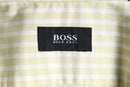 00s "BOSS" pale yellow check s/s BD shirt